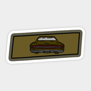 automotive classic cars illustration Sticker